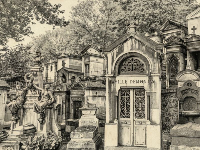 Tombeaux et chapelles imbriqués sans un mètre libre, division saturée